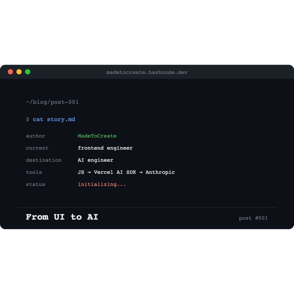 From UI to AI: Where I Begin — cover