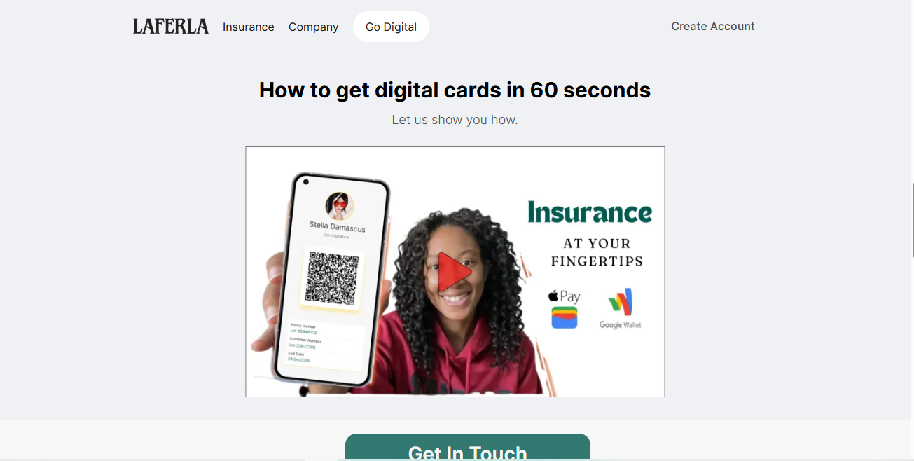 Go-Digital at Laferla: Digital Insurance Card Platform